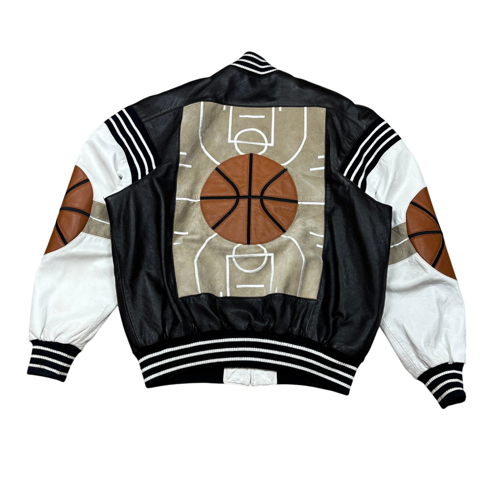 Vintage Michael Hoban Hobo Wear North Beach Leather Basketball Jacket Men's 46